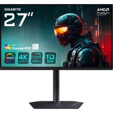 MO27U2 26,5 Qd-Oled Gaming Monitor, 4K UHD (3840X2160), 240Hz, 0.03MS Gtg, HDMI 2.1 & Dp 1.4, Displa