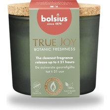 Şanal Bolsius Botanik Ferahlık Kokulu Kavanozda Mum – Mantar Kapaklı, Yeşil – 21 Saat Yanma Süresi – Doğal Bitki Bazlı Balmumu – Scentfusion Teknolojisi ile Etkili Koku Yayılımı