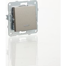 aklow akyoleticaret Antrasit Işık Light Mekanizma+Düğme Kapak, Çabuk Bağlantı, Çarpma Karşıtı, Çocuk Korumalı (Çerçevesiz)