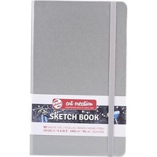 aklow akyoleticaret Eskiz Defteri 80 Yaprak, 13 cm x 21 Cm, Gümüş Parlak
