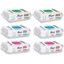 aklow akyoleticaret Easy Clean Beyaz Sabun + Lilyum + Okyanus Yüzey Temizlik Havlusu Çanta Boy 6X20 (120 Yaprak)