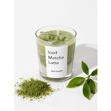 Şanal Iced Matcha Latte Kokulu Soya Mumu, Çam Kokulu Matcha Görünümlü Mum