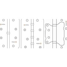 aklow akyoleticaret System Kelebek Meneteşe 2 Bilyalı Altın SH102 Gl, 10 Cm, 3 Mm, Tek Ebat