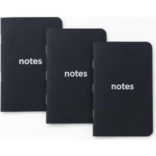 aklow akyoleticaret Cep Not Defteri, 3'lü Defter Seti, Çizgili Mini Defter, 48 Sayfa