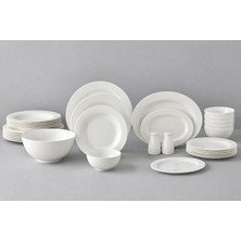 Be Original Aristo 6 Kişilik 30 Parça Bone China Porselen Yemek Takımı Beyaz