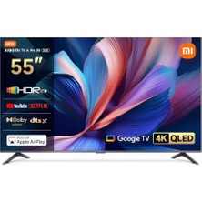 aklow akyoleticaret Tv A Pro 55 2026 55 Inç 139 cm 4K UHD QLED Google Tv Dolby Vision Hdr Smart Tv Siyah