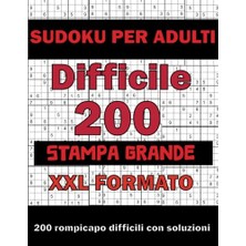 aklow akyoleticaret Yetişkinler Için Zor Sudoku, Büyük Baskı, 200 Büyük Harfli Bulmaca, Çözümlü, Xxl Format