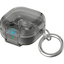 aklow akyoleticaret Kulaklık, Samsung Galaxy Buds4 Pro/buds 4 Için Kılıf [güvenlik Kilit Tasarımlı] Transparent-Lock Kılıfı Sararmaya Dayanıklı Taşıma Askılı Tpu Koruyucu Samsung Buds 4 Pro Kılıf (Şeffaf-Siyah)