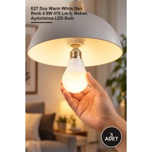 Yenilig 3 Adet LED Ampul – E27 Duy Warm White Sarı Renk 4.9W 470 Lm Iç Mekan Aydınlatma LED Bulb