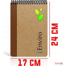 aklow akyoleticaret 113514 Blok. 17X24 Envıro Spiralli Sert 100 Yaprak ÇIZGILI2347