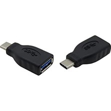 aklow akyoleticaret Usb-C USB Dönüştürücü, Macbook, iPad Pro ve Usb-C Destekli Cihazlar Için Type-C USB Adaptör, Siyah