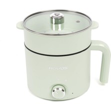 Şanal Pikas Rovos RV-5100 Elektrikli Mini Tencere 1.8l, Buharlı Pişirme Aparatlı Yapışmaz Ramen ve Multi Pişirici, Öğrenci Evi ve Karavan Için Portatif Tencere