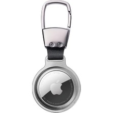 aklow akyoleticaret Tagsafe Hooksteel Taşınabilir Anahtarlık Darbeye Dayanıklı Metal Askılı Airtag Kılıf, Gümüş