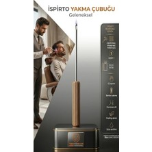aklow akyoleticaret Ahşap Saplı Profesyonel Berber Ispirto Çubuğu, Kulak ve Yüz Tüyü Yakma Aleti 721177