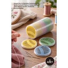 Yenilig 2 Adet Dikiş Iğnesi Seti – Karışık Boy ve Kalınlıkta Paslanmaz Çelik Iğneler Kompakt Dairesel Kutulu Ev Hobi Nakış Sewing Needles Needle Kit