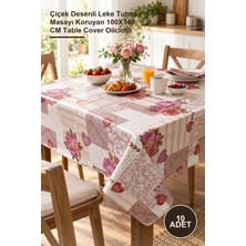 Yenilig 10 Adet Elyaf Tabanlı Muşamba Masa Örtüsü – Çiçek Desenli Leke Tutmaz Masayı Koruyan 100X140 cm Table Cover Oilcloth