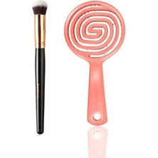 aklow akyoleticaret 0136 Oval Kapatıcı Fırçası ve Pro Üç Boyutlu Oval Saç Fırçası