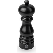 Şanal Peugeot - Paris U'select Tuz Değirmeni 18 cm + Taş Tuzu - 6 Önceden Ayarlanmış Öğütme Derecesi - Pefc Sertifikalı Ahşaptan - Saten Siyah