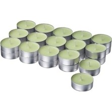 aklow akyoleticaret Lövskogslund Tealight Mum, Açık Yeşil, Elma Kokulu, 3,5 Saat, Set Of 6