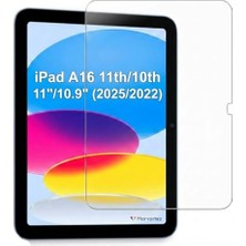 aklow akyoleticaret iPad 11. Nesil 11 Inç (A16 2025) ve 10. Nesil 10.9 Inç (2022) ile Uyumlu 9h Temperli Cam Ekran Koruyucu, Darbeye ve Çizilmeye Dayanıklı