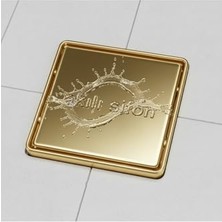 aklow akyoleticaret Değişim PLASTIK%100 Koku Önleyici Akıllı Sifon, Gold Kare Kapak, Çift Emniyetli (Çekvalfli+Perdeli)