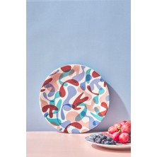 Şanal Kütahya Porselen Yum 2 Parça 21 cm Pasta Tabağı Pembe