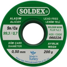aklow akyoleticaret Soldex 0.5 mm 200 G Kurşunsuz Lehim Teli