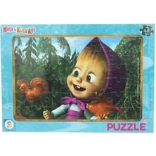 aklow akyoleticaret Masha Koca Ayı 48 Parça Frame Puzzle (Kapak Değişebilir)