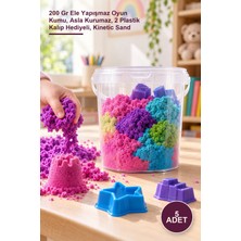 Yenilig 5 Adet Kinetik Kum – 200 gr Ele Yapışmaz Oyun Kumu, Asla Kurumaz, 2 Plastik Kalıp Hediyeli, Kinetic Sand