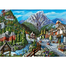 aklow akyoleticaret 164813 1000 Parça Puzzle Banff Wanderlust Wanderlust, Çok Renkli