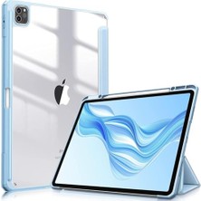 aklow akyoleticaret iPad Pro 11 1. 2. Nesil Uyumlu Kılıf, Grafiti Şeffaf Kalem Bölmeli, A2228-30-31 A2068-13 A1980-34-79, Mavi Açık