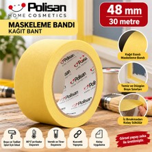 Polisan Maskeleme Bandı Kağıt Bant 48 mm x 30 M – Boya ve Tadilat Işleri Için