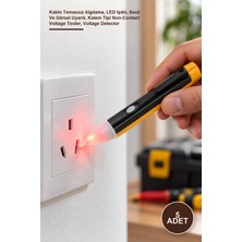Yenilig 5 Adet Temassız Voltaj Test Cihazı – Kablo Temassız Algılama, LED Işıklı, Sesli ve Görsel Uyarılı, Kalem Tipi Non-Contact Voltage Tester, Voltage Detector