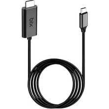 aklow akyoleticaret BX02HB 1.8 Metre Usb-C - HDMI Kablo, 4K@30Hz, Hdcp Destekli, Windows Mac Android Uyumlu, Gri