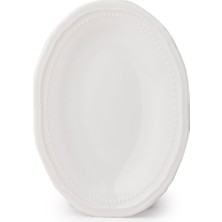 Şanal Porsima 4464 Beliz Porselen Kayık Tabak Seti - Oval Kahvaltılık Sunumluk Seti 20CM 2 Adet