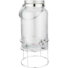 Şanal Taşev Crystal Metal Standlı Cam Sebil 6l