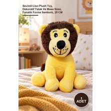 Yenilig 1 Adet Peluş Oyuncak Aslan – Sevimli Lion Plush Toy, Dekoratif Yatak ve Masa Süsü, Fanatik Forma Sembolü, 25 cm