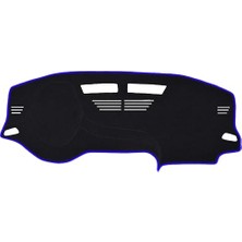 aklow akyoleticaret Torpido Koruma Halısı, Siyah, Kenar Renk Mavi, Renault Megane 4 ile Uyumlu