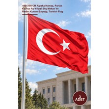 Yenilig 3 Adet Türk Bayrağı – 100X150 cm Alpaka Kumaş, Parlak Kırmızı Ay-Yıldızlı Dış Mekan ve Resmi Kurum Bayrağı, Turkish Flag