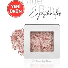 aklow akyoleticaret Glitter Bomb Eyeshadow 12 Orchid Rose Gleam, Yoğun Pigmentli Tekli Far