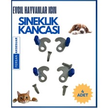 aklow akyoleticaret Evcil Hayvanlar Için Metal Sineklik Kancası 4'lü Set | Kolay Montaj; Sineklik Için, Evcil Hayvanlar ile Uyumlu