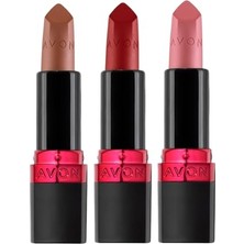 aklow akyoleticaret Ultra Mat Marvellous Mocha, Red Supreme ve Pure Pink Üçlü Ruj Paketi