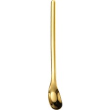 Şanal 304 Çelik 15,5 cm Gold Kahve Latte Meyvesuyu Kokteyl Barmen Kaşığı CIN942SR
