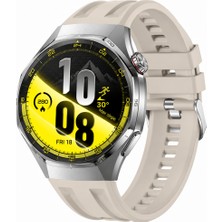 Sneezy Huawei Watch Gt7 Pro 46MM Ile Tam Uyumlu Spor Silikon Metal Tokalı Soft Saat Kordonu