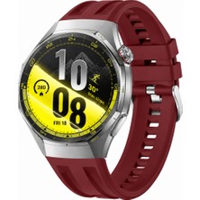 Sneezy Huawei Watch Gt7 Pro 46MM Ile Tam Uyumlu Spor Silikon Metal Tokalı Soft Saat Kordonu