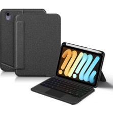 aklow akyoleticaret Apple iPad Mini 7 (A17 PRO)2024/IPAD Mini 6.nesil 2021 ile Uyumlu Mag Touchpad Blutooth Işıklı Rgb Standlı Türkçe Q Klavyeli Kılıf