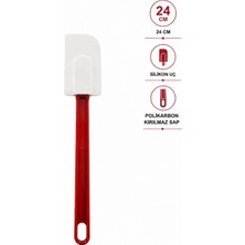 Şanal Siliconly 24 cm Polikarbon Isıya Dayanıklı, Kırılmaz, Yanmaz,yapışmaz Silikon Uçlu Spatula