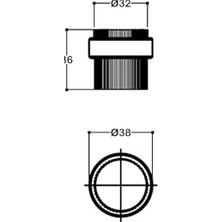 aklow akyoleticaret 1016 Kapı Stoperi Yapışkanlı/vidalı DDS1016 0038 Abm-P6, Çap 38 Mm, Tek Ebat, Antik Renk