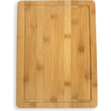 Şanal Promosyonca Bambu Steak Sunum Tahtası, Kesme Tahtası, Kalın Bambu, Farklı Ebatlarda (30X20X1.2 Cm)