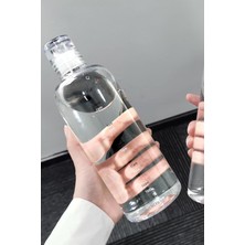 Şanal Borosilikat Cam Matara 750 ml Su Içme Saatli Dereceli Matara Suluk